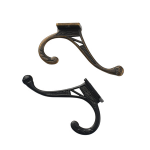 Zinc Alloy Wall Mount Coat <b>Hook</b> Bronze Black Single <b>Hook</b> For Bathroom <b>Kitchen</b> Entryway Retro Style - Product Image 5