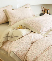 Ensemble de literie 4 pièces Opulent Lyocell-Draps imprimés ultra-doux, sensation de soie écologique, design exquis pour un confort de luxe