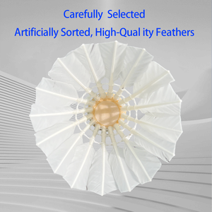 जी गुआन A01-12 प्राकृतिक पंख बैडमिंटन शटलकॉक हल्के पेशेवर टीम प्रशिक्षण खेल इनडोर/आउटडोर उच्च - Product Image 5