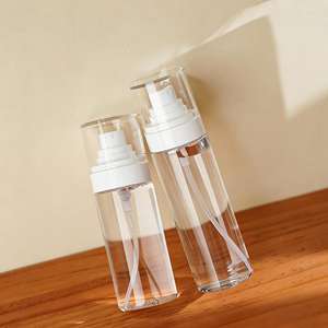 Flacon pompe en verre dépoli transparent de haute qualité avec capuchon couvercle intégral, pour <span class=keywords><strong>toner</strong></span> de soin, 50ml, 60ml, 80ml, 100ml, 120ml - Product Image 4