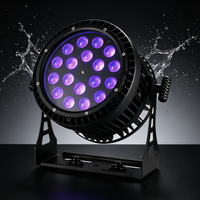 Projecteur LED Par 18x15W RGBWA UV 6-en-1 IP65 étanche DMX en aluminium pour extérieur, scène, mariage, parc, bâtiment