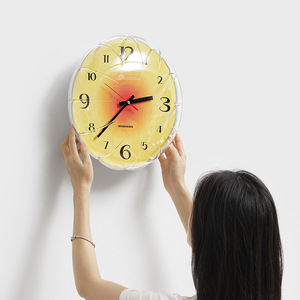 Wozoom Wall <b>Clock</b> Round Analog <b>Battery</b> Operated Living Room Decor - Product Image 2