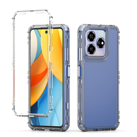 Étui de téléphone portable transparent 3 en 1, coque antichoc à 4 coins pour ZTE Blade A56 Pro A35e V70 Max V70 A55 A35