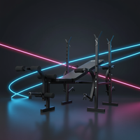 Équipement de musculation portable et écologique pour la maison, banc de musculation Excel, support pour haltères, support pour squats, banc de musculation en métal, modèle d'entraînement