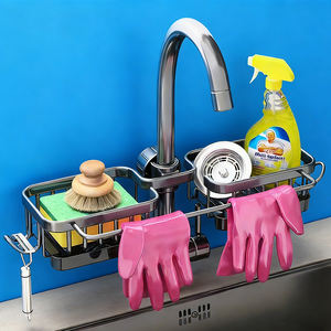 อุปกรณ์จัดเก็บอเนกประสงค์สำหรับก๊อกน้ำในครัว อ่าง<span class=keywords><strong>ล้าง</strong></span><span class=keywords><strong>จาน</strong></span> ผ้าเช็ดจาน ฟองน้ำ ตะกร้าระบายน้ำ ผ้าเช็ดมือ ผลิตโดยผู้ผลิตอุปกรณ์อเนกประสงค์ - Product Image 2