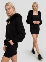 Pull en tricot à capuche pour femme, tendance, pour l'automne et l'hiver, écologique et polyvalent pour toutes les occasions.