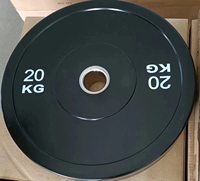 Disco de Parachoques Negro Comercial ZY, Disco de Peso de Goma para Entrenamiento de Fuerza, Disco para Barra de Pesas para Equipos de Gimnasio