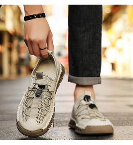 Sandalias de malla con punta cerrada para hombre, novedad de verano 2026 |   Zapatos de Playa Casuales de Talla Grande, Calzado Transpirable y Versátil Fácil de Poner - Product Image 4