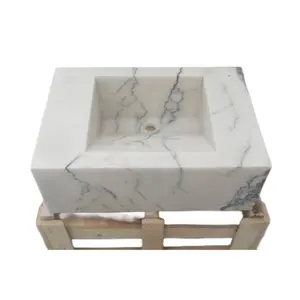 Benutzer definierte New York White Marble Waschbecken Naturstein Waschbecken für Home Decoration