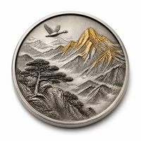 Pièce commémorative en cuivre pur 999, sur mesure, avec bordure flamme et motif cheval en relief, emballée dans une boîte coulissante, pour cadeau de l'Association Apicole