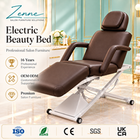 Fauteuil de beauté électrique, lit facial, dossier et repose-pieds réglables, télécommande filaire pour salon de beauté, spa, massage, soins de la peau
