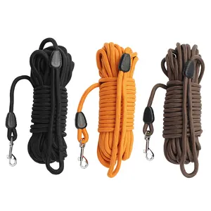 Laisse de chien d'entraînement de corde longue de 5M/10M/15M-Corde de marche en nylon robuste pour petits chiens moyens en dehors du camping d'entraînement