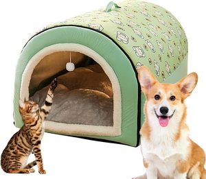 2 in 1 Cat Cave <b>Bed</b> House Pet <b>Bed</b> Cave Dog <b>Bed</b> House Indoors Washable Pet <b>Beds</b> Plush with Ball Pendant Hideaway Cat Cave <b>Bed</b> - Product Image 1