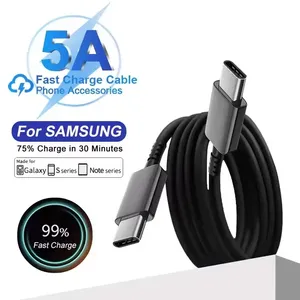 Câble de charge rapide, charge ultra-rapide, USB C vers USB C, <span class=keywords><strong>cordon</strong></span> de liaison de données pour Samsung S26 S25 S24 S20 S21 <span class=keywords><strong>S22</strong></span>+ S23 Ultra - Product Image 1