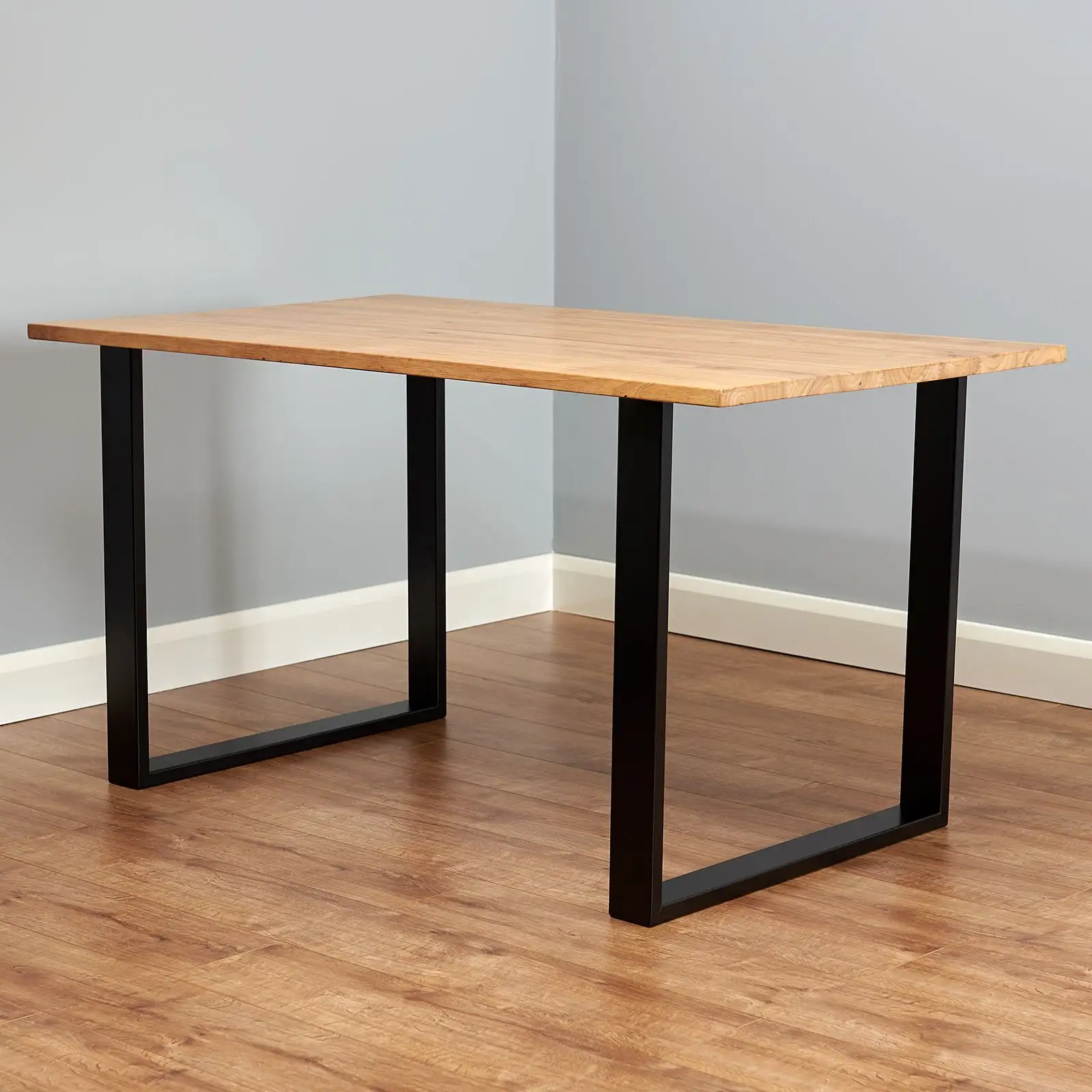 ขาโต๊ะเฟอร์นิเจอร์รูปทรงสี่เหลี่ยมสีดำเคลือบผงแบบทนทานขาโต๊ะ