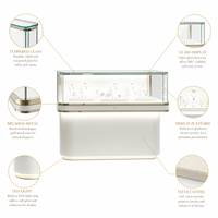 Vitrine d'îlot moderne de luxe à LED, écologique et durable, pour salles de présentation de bijoux haut de gamme, couleurs personnalisables