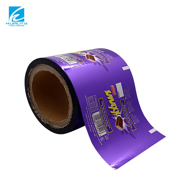 OPP CPP plastica Cold Seal Chocolate Biscuit Rolls film imballaggio per Flow Wrapper biscotti metallici biscotti Food film plastici