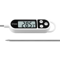 Termometer Makanan Digital TP-300, dengan Probe Baca Waktu Nyata Dapat Digunakan untuk BBQ, Daging, Cair, Pengukuran Temperatur Memasak