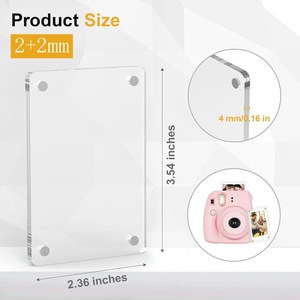 New Arrival Double Sided Magnetic Acrylic <strong>Picture</strong> <strong>Frame</strong> Refrigerator Magnet Display DIY Polaroid Film Custom <strong>Small</strong> Photo <strong>Frame</strong> - Product Image 2