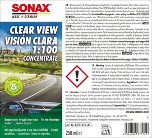 Concentrado Limpiaparabrisas de Alta Calidad Clear Sight 1:100, 250ml, Para Uso en Verano y Visibilidad Clara - Product Image 5