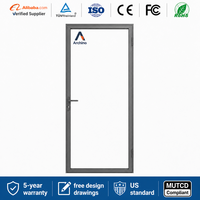 Porte de cuisine en aluminium à rupture de pont thermique ultra-mince de 20 mm, quincaillerie allemande HOPPE, design minimaliste esthétique et luxueux