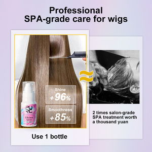 Produits d'entretien des perruques Spray brillant pour perruques et extensions Cheveux humains synthétiques Perruque Cheveux Silkening Mist Hair Spray démêlant - Product Image 4