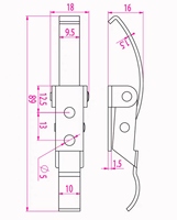 Meilleure pince de loquet à bascule en acier inoxydable réglable de haute qualité Mesure pratique en pouces Camions en caoutchouc en acier galvanisé