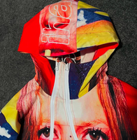 Veste coupe-vent à capuche personnalisée avec impression intégrale pour homme, impression photo par sublimation, nylon léger, multi-zippée, streetwear