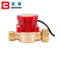 HT-60 Saklar Aliran Air Sensor Aliran Air AC220V 0.5A Kuningan untuk Pompa Booster Pemanas Air Kontrol Pompa Otomatis Bagian Generator