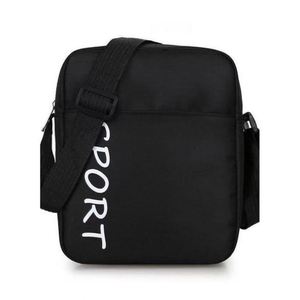 Bolso Bandolera Negro para Hombre, Estilo Casual Deportivo, de Nailon, con Logotipo Personalizado - Product Image 1