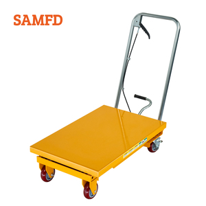 Platform Pengangkat Hidrolik Manual Model Gunting Tunggal SAMFD New Metal Screw, Meja Angkat Mobile untuk Retail - Product Image 5