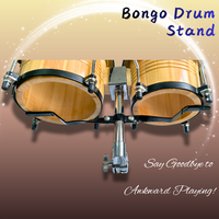 Support de bongo électroplaqué, support de percussion professionnel à double support, trépied réglable en hauteur et antidérapant