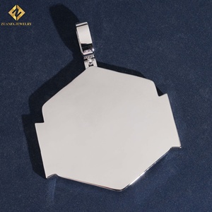 Colgante de Hip Hop Personalizado, Plata 925 con Baño de Rodio, Moissanita, Diseño Católico Vintage, Joyería - Product Image 4