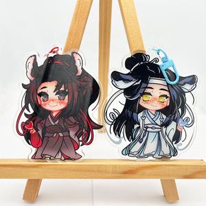Gantungan kunci akrilik transparan karakter Danmei kartun DIY pribadi gantungan kunci Wangxian Logo kustom jimat akrilik - Product Image 1