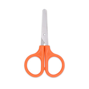 Orange Color Stainless Steel Scissors Straight Head Small Size For Children Stationery Office Use - Product Image 4