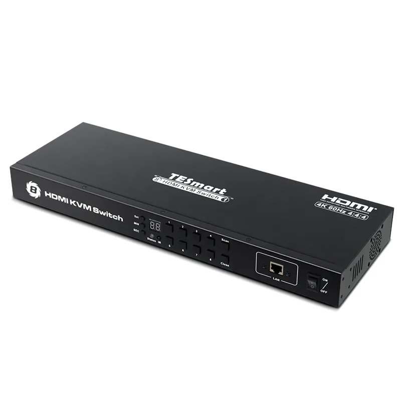 TESmart kvm switches 8 Computer 8 HDMI 4K 60HZ Splitter USB RS232/IP IR remote control 8 Port HDMI KVM Switch