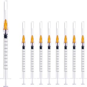 Seringues vétérinaires jetables de 1 ml en PP de qualité médicale avec embout Luer Lock et aiguille, seringue de sécurité 1 cc - Product Image 1