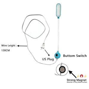 Acessórios para máquinas de costura, lâmpada de iluminação LED para costura, lâmpada de proteção para os olhos, 20 pérolas, lâmpada para trabalhar, máquina de costura