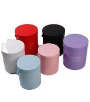 Emballage de boîtes vides en carton uni personnalisé en gros fleur de rose cylindre couvercle et base pour cadeau de mariage pour boîte à tube rond