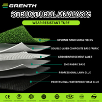 Gazon artificiel personnalisé pour terrain de padel 15 mm 12 mm bleu vert, gazon de tennis de padel avec lignes blanches intégrées, résistant aux UV, fausse herbe