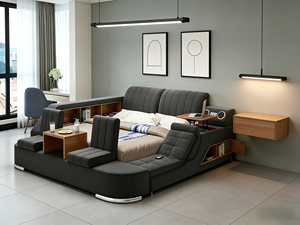 <span class=keywords><strong>Lit</strong></span> intelligent avec cadre king size, <span class=keywords><strong>lit</strong></span> queen size <span class=keywords><strong>en</strong></span> vente, <span class=keywords><strong>lit</strong></span> de chambre à coucher avec massage et rangement, <span class=keywords><strong>lit</strong></span> intelligent multifonctionnel moderne <span class=keywords><strong>en</strong></span> cuir de luxe - Product Image 2