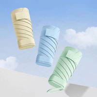 Parapluie de poche compact super léger à 5 plis avec protection UV et logo imprimé