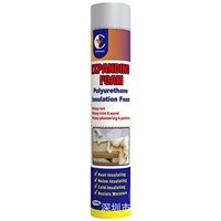 Adhésif en mousse PU blanche à séchage rapide, monocomposant, en spray, 750 ml/500 ml, fabriqué en Chine