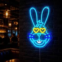 Enseigne néon LED flexible personnalisée avec panneau arrière en acrylique pour la devanture de magasin, la publicité à domicile et la décoration murale