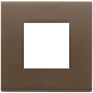 Brushed Dark Bronze Wall <b>Plate</b> 9.6 Cm Square For <b>Switches</b> - Product Image 1