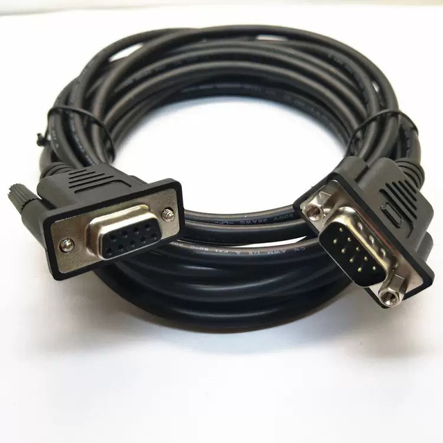 Custom Electric RS232 DB9 Cable DB 9Pin Male to Female Cable for Barcode Readers Label Printers Laser Markers PLC's