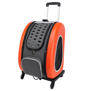 Sac de transport rigide à roulettes pour animaux de compagnie avec poignée rétractable pour les voyages en voiture - Product Image 2