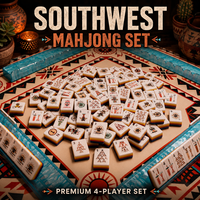 Tuiles de Mahjong en Acrylique Thunderbird Line, Tapis de Mahjong Américain, Support et Boîte, 160 Tuiles Personnalisées OEM