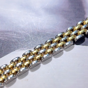 Bracelet GEMLOVE de luxe à deux têtes de léopard, diamant rond de 1,957 ct cultivé en laboratoire, or bicolore 18 carats, bijoux de fête étincelants - Product Image 6