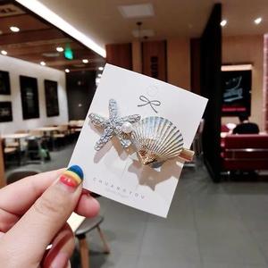 โบว์ติดผมรูปเปลือกหอยปลาดาวสำหรับเด็กผู้หญิงทำจากลมทะเลอุปกรณ์ตกแต่งผมสุดน่ารัก - Product Image 5